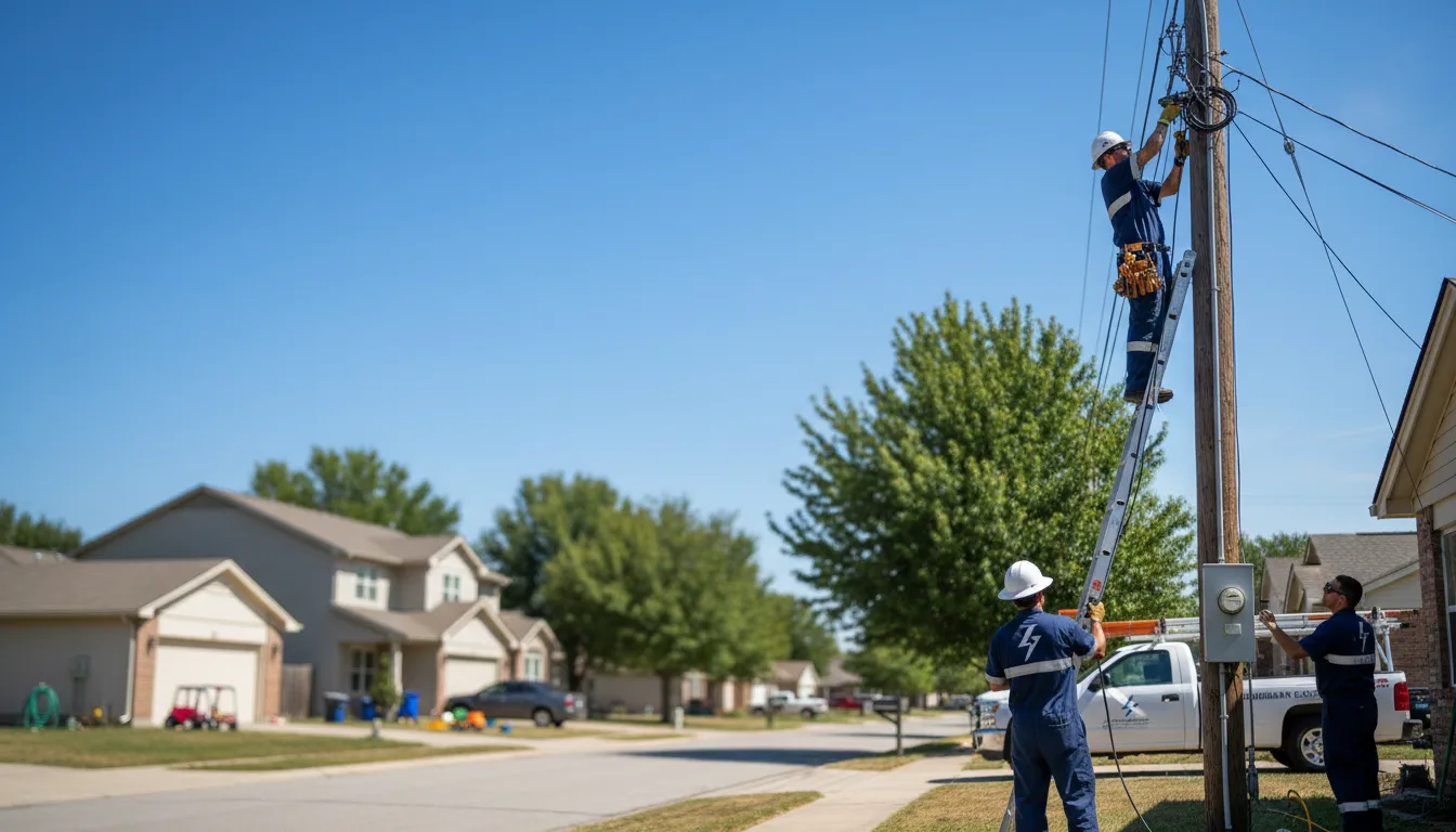 Residential electrician providing installation services in Plover, IA